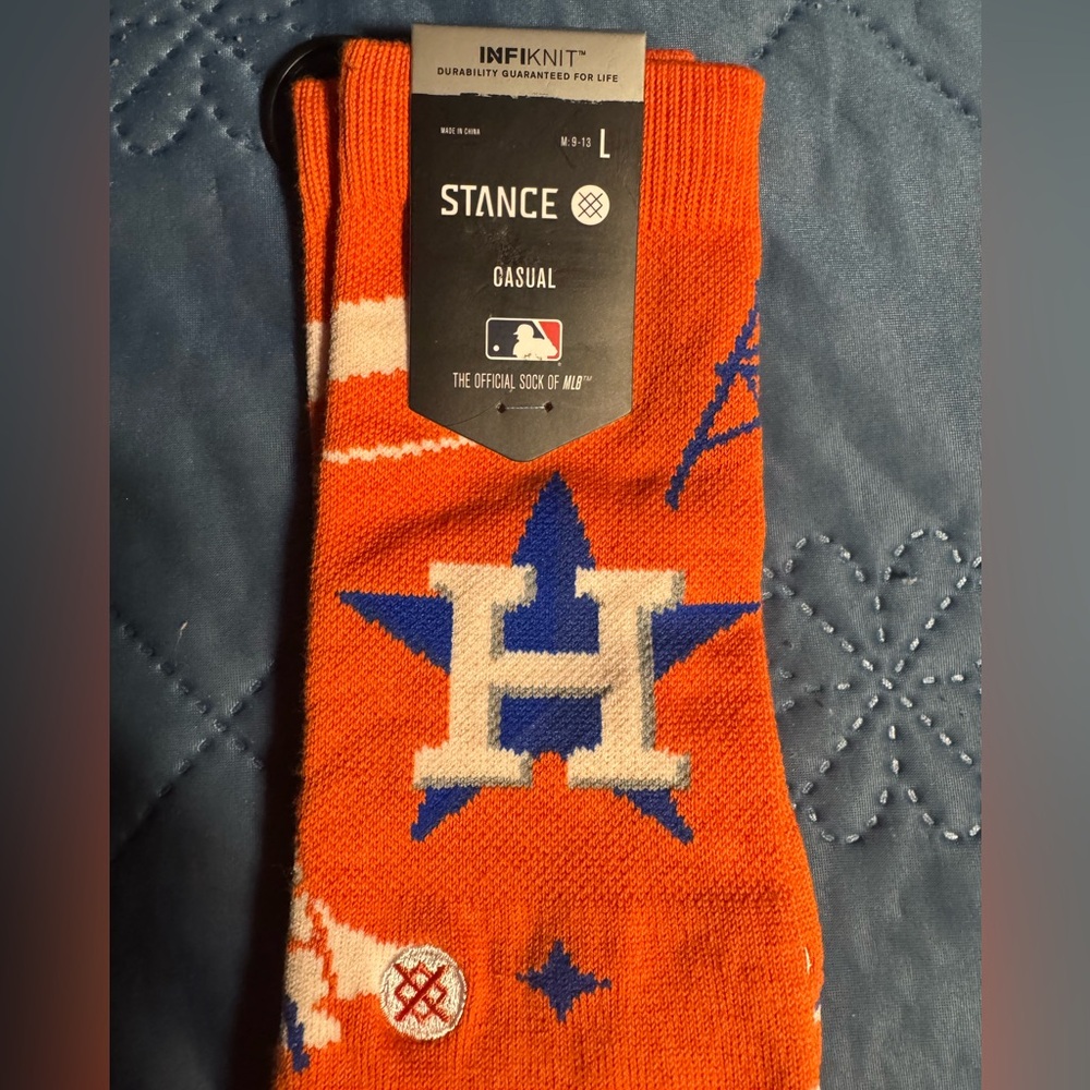 NWT men’s Stance Houston Astros socks size Large